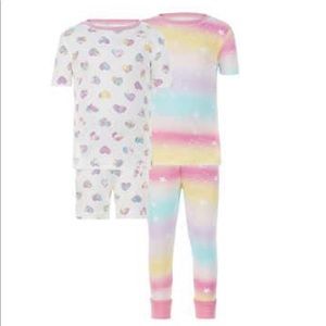 Kirkland Signature Kids' 4-piece Cotton PJ Set, Hearts Size 6